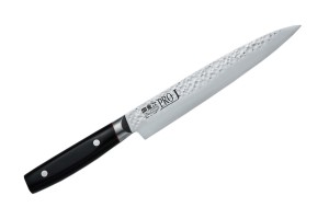 PRO-J 6009 - Slicing knife from three-layer VG10 steel 210 mm blade. Kanetsugu, Japan