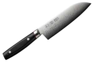 SAIUN 9003 - Сантоку з дамаської сталі з залізком 170 мм. Kanetsugu, Японія
