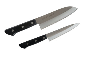 Set of kitchen knives Tojiro BASIC F-316 Santoku Tojiro F-318 Petty Steel VG-10 Japan
