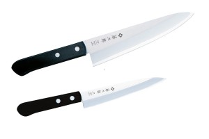 Set of knives Tojiro DP F-302 Chef's knife & Tojiro DP F-304 Petty. VG-10 stainless steel. Japan